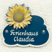 Das Klingelschild unseres Ferienhaus Claudia